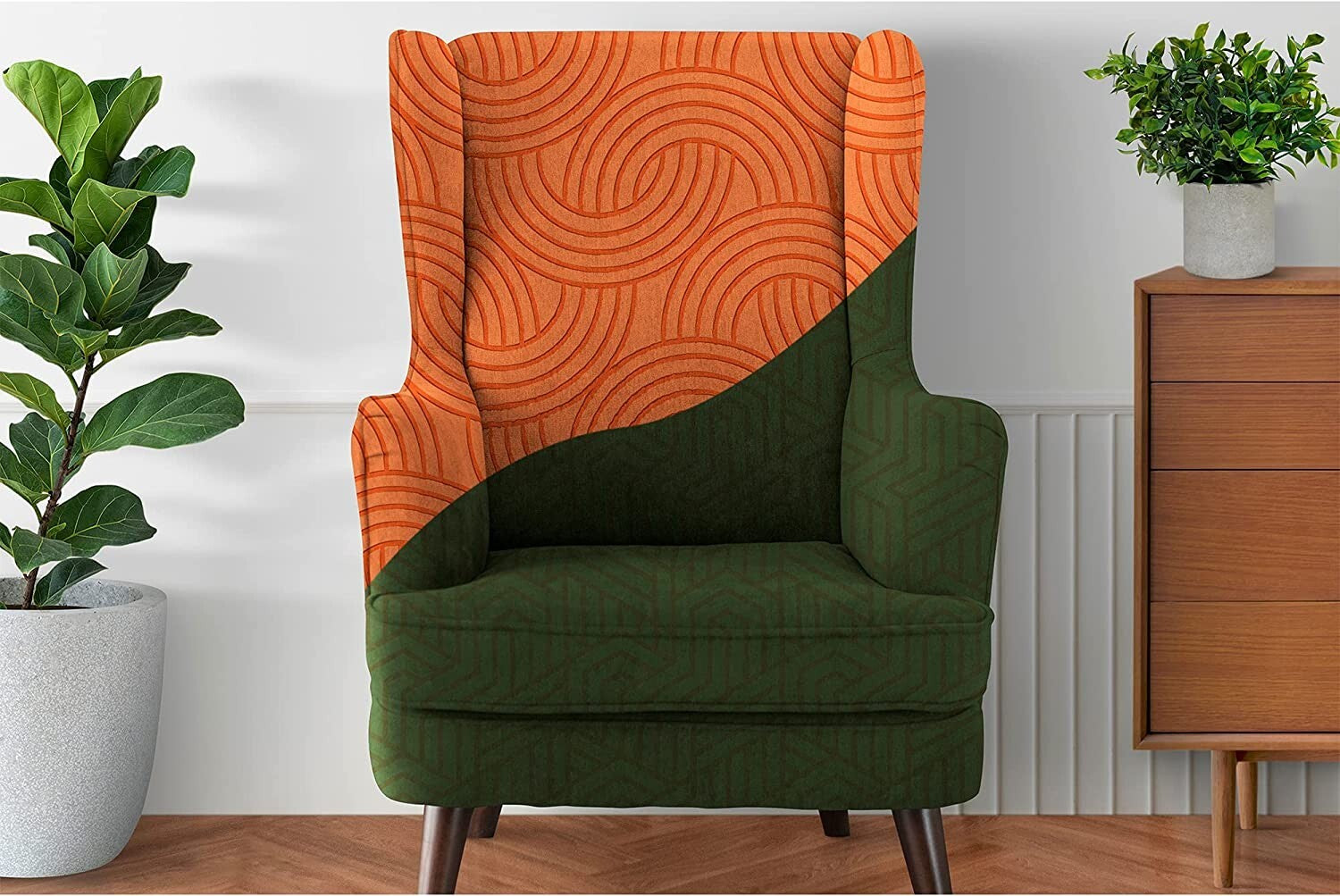 SET of 3 ARTIFICIAL PLANTS in POTS with BOHEMIAN STYLE FAKE POTTED PLANTS