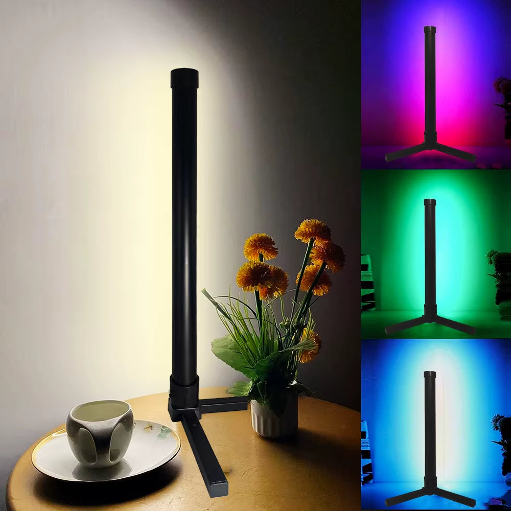 RGB LED Floor Lamp, LED Corner Lamp Works Smart Modern Floor Lamp with Music Sync and 16 Million DIY Colors Floor Lamp