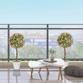 Set of 2 Decorative Artificial Plants Fake Plants Cream White