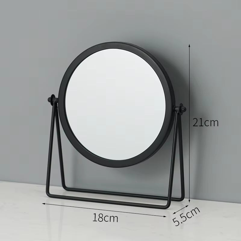 Metal Decorative Mirror Lady Desktop Makeup Crafts Dimensional Home Decor Accessories