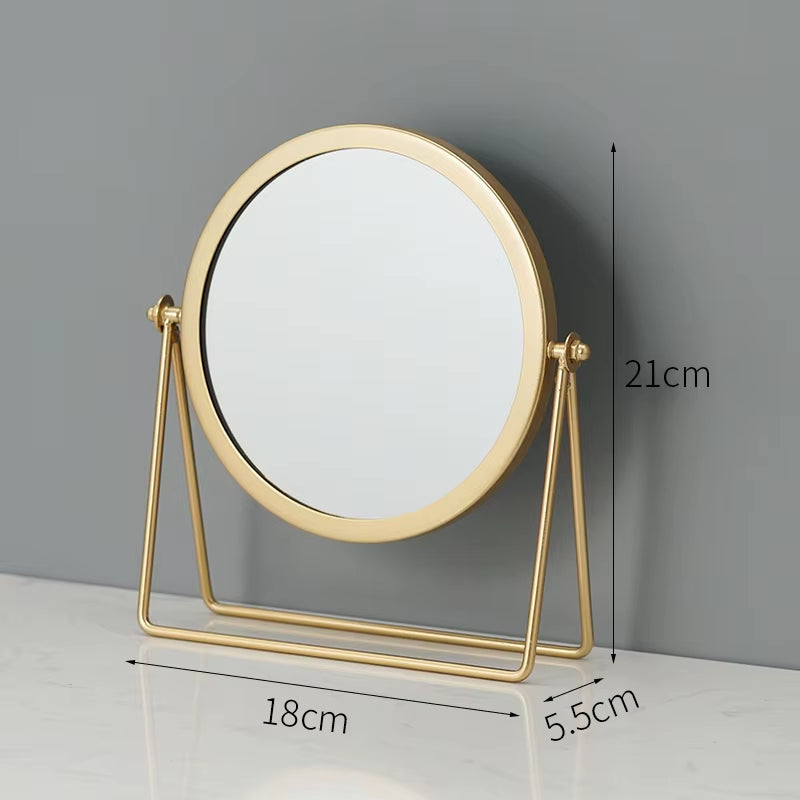 Metal Decorative Mirror Lady Desktop Makeup Crafts Dimensional Home Decor Accessories