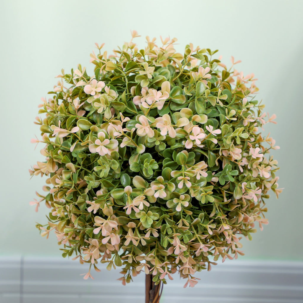Set of 2 Decorative Artificial Plants Fake Plants Cream White