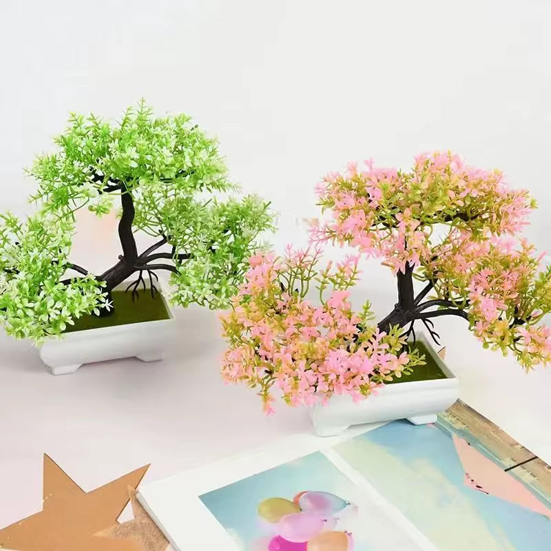 New Artificial Tree Bonsai Simulation Plant Bonsai Garden Dining Table Home Bedroom Decoration Outdoor Fake Plant Decoration