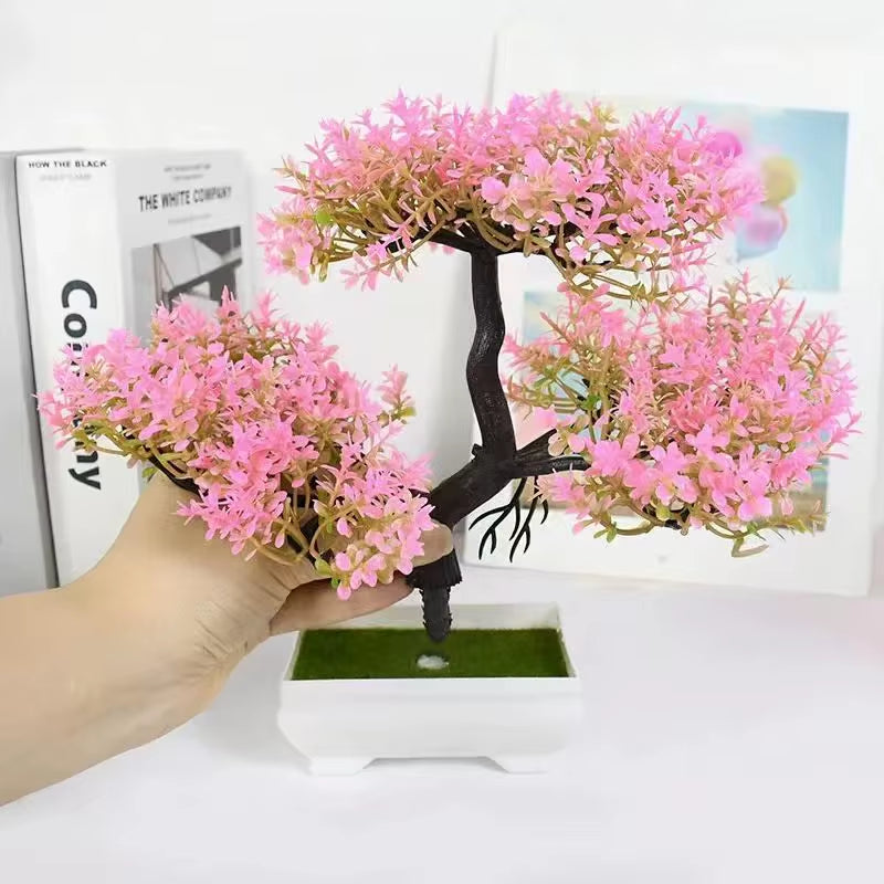 New Artificial Tree Bonsai Simulation Plant Bonsai Garden Dining Table Home Bedroom Decoration Outdoor Fake Plant Decoration