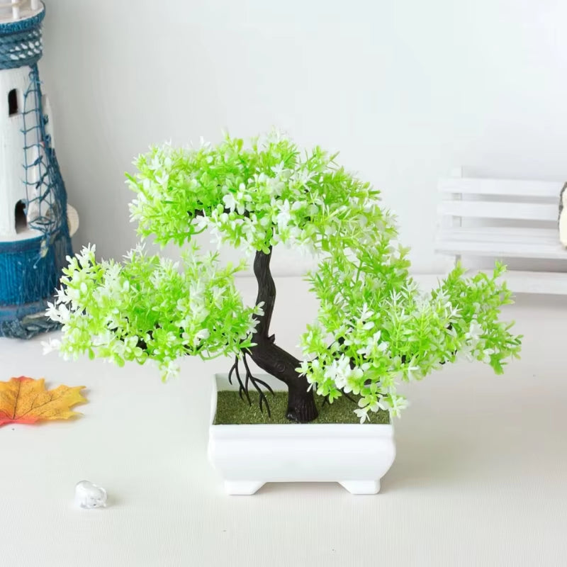New Artificial Tree Bonsai Simulation Plant Bonsai Garden Dining Table Home Bedroom Decoration Outdoor Fake Plant Decoration