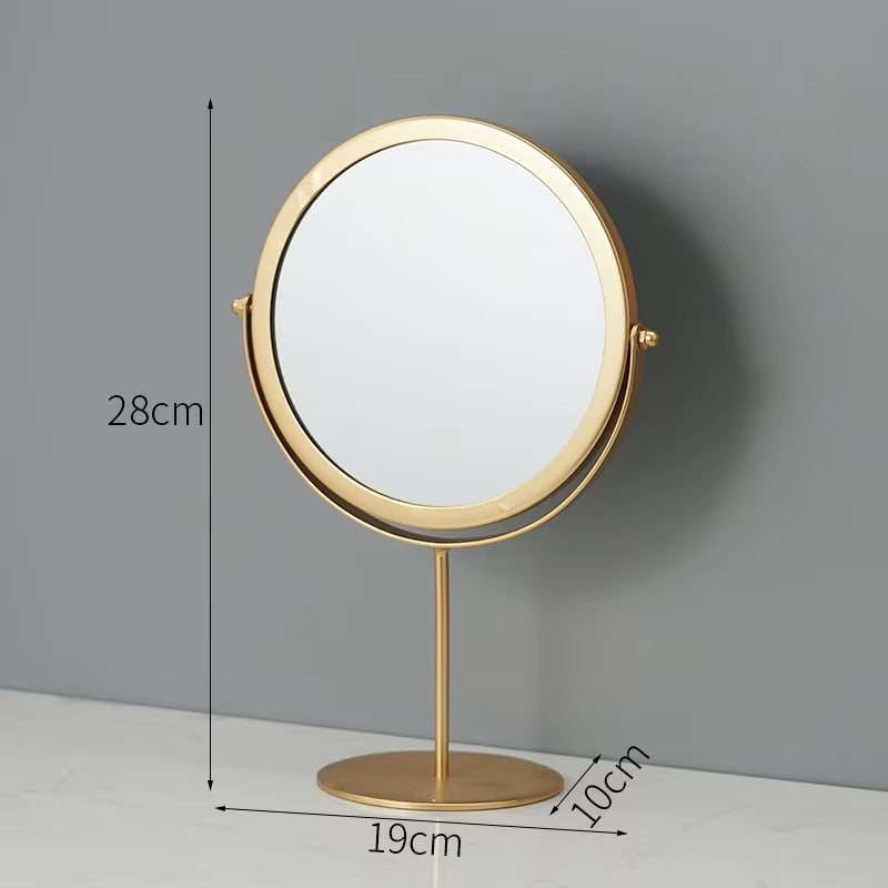 Metal Decorative Mirror Lady Desktop Makeup Crafts Dimensional Home Decor Accessories